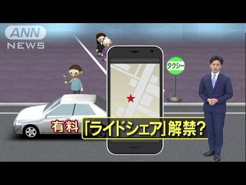 「ライドシェア」　“白タク合法化”に業界猛反発(16/03/08)