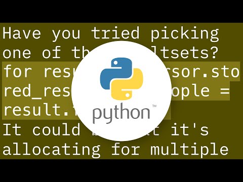 Cannot return results from stored procedure using Python cursor