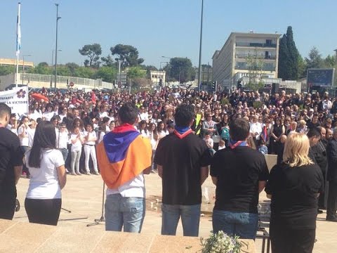 სომეხი ერის გენოციდის 100 წლისთავი. საფრანგეთი Франция День Геноцида Армян 24.04.2015 Армяне Вірмени