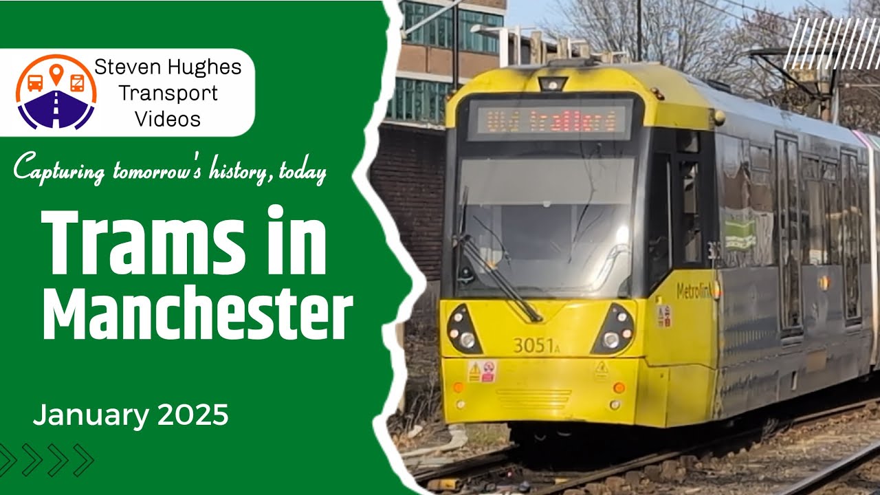 Trams in Manchester January 2025