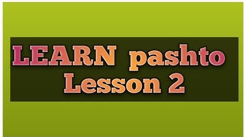 Learn pashto easily in English,days names in pashto and English new video