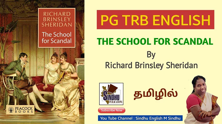 #pgtrbenglish #drama School for Scandal by Richard...