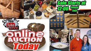 Live 3 hour auction - A fun Way to buy items. carousel, baskets, craft and sewing items.