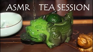 [ASMR] Tea Collection - Gongfu Tea Ceremony - Tapping, Whispering, Crinkling