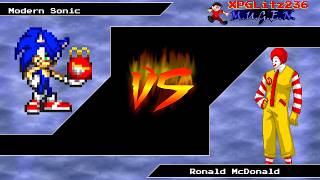 Mugen Modern Sonic Me Vs Ronald Mcdonald Ai