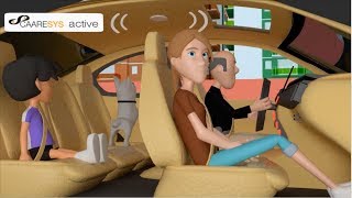 Caaresys monitors passengers in your vehicle using a hardware sensor