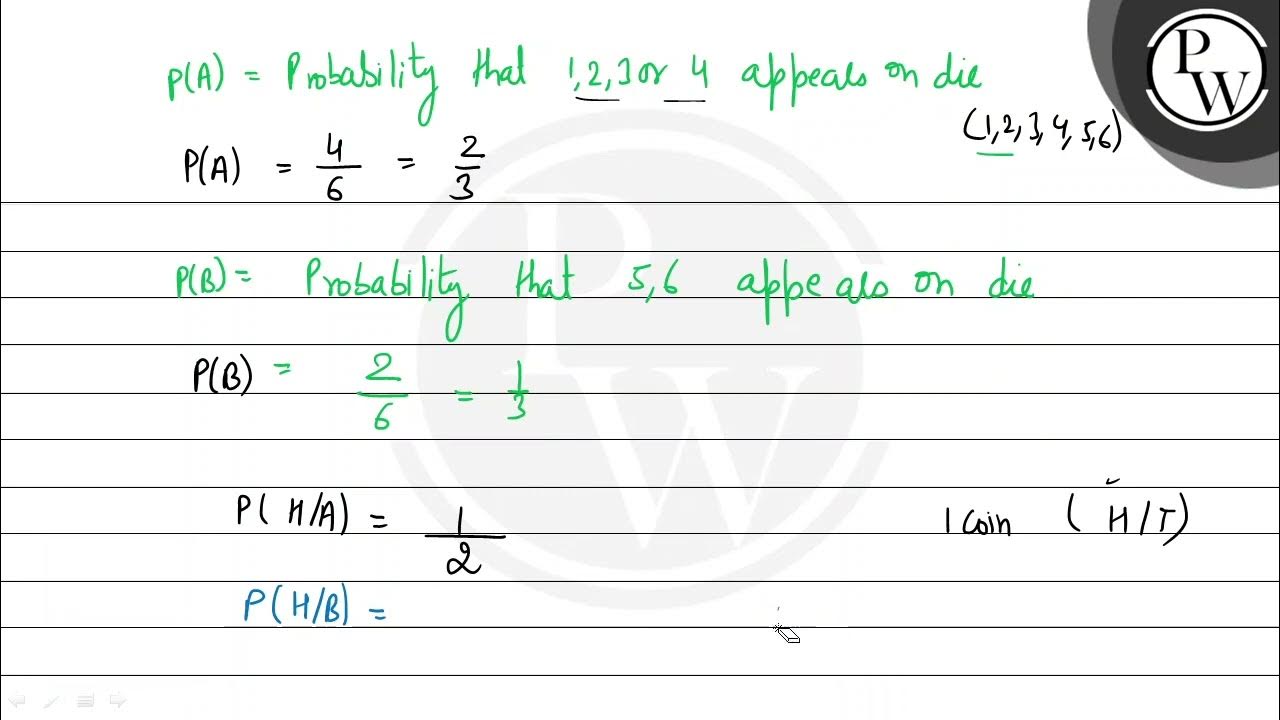 Suppose a girl throws a die. If she gets a 5 or 6 , she tosses a coin 3