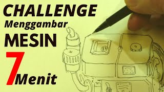 DRAWING CHALLENGE Killing My Time by Drawing Diesel Engine Iseng !!! Menggambar Mesin Diesel