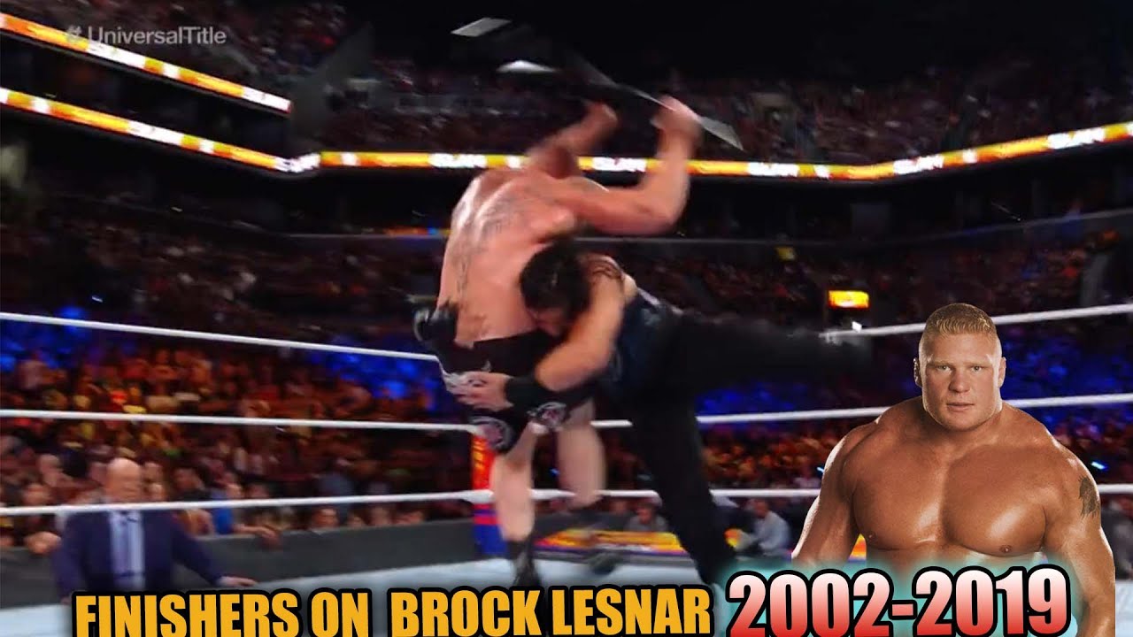 WWE ALL FINISHERS  ON BROCK LESNAR 2002 TO 2019 HIGHLIGHTS