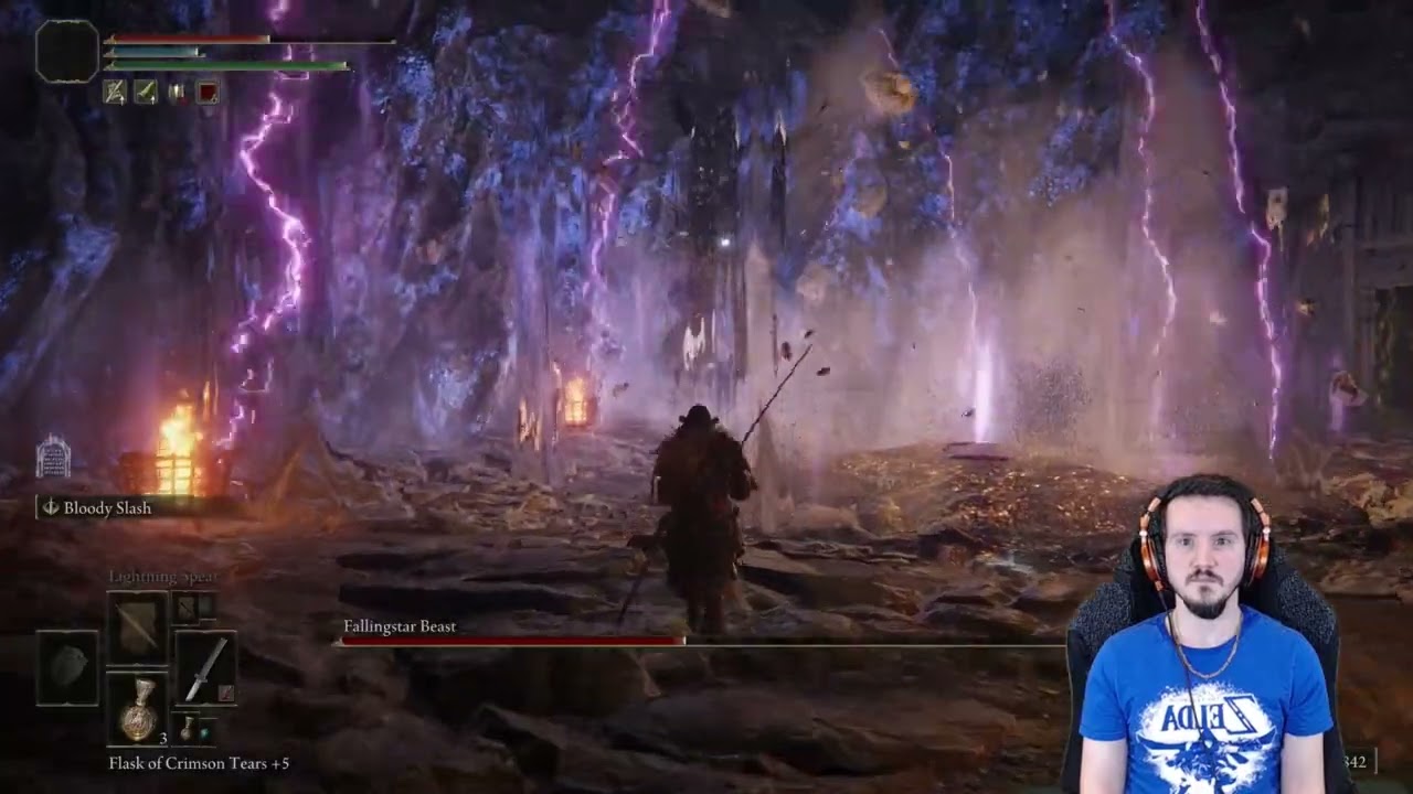 Elden Ring Fallingstar Beast Boss Fight (Sellia Crystal Tunnel) YouTube