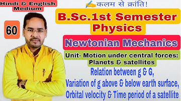 Newtonian Mechanics and wave motion|Lec-60| Physics for B.Sc.1st semester|by Navneet Gautam|