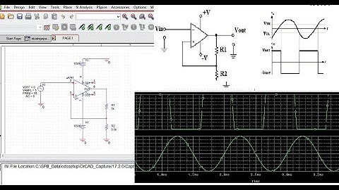 Schmitt Trigger using Op amp in PSPICE | Schmitt Trigger Square Wave Generator