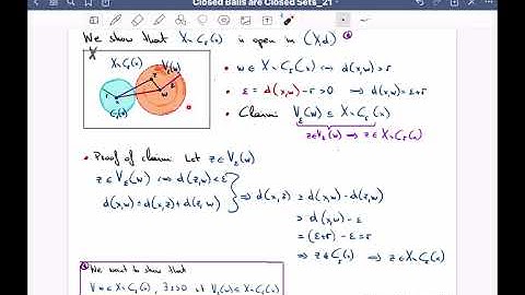 A closed ball is a closed set