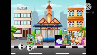 Pelgrano Y Rocko Tiran A Coraje Y Lazlo Por La Calle Y Son Castigados