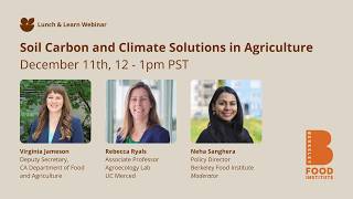Soil Carbon and Climate Solutions in Agriculture