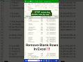 Remove Blank Rows In Excel ‼️ #shorts #excel #computer #exceltips