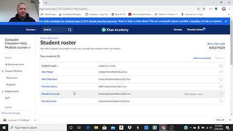 Creating a Class in Khan Academy and Assignments