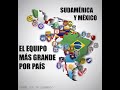 EQUIPOS MÁS GRANDES  POR PAÍS (SUDAMÉRICA Y MÉXICO)