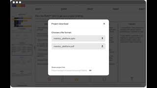 How to export a briefing of your project into a pdf or pptx file?
