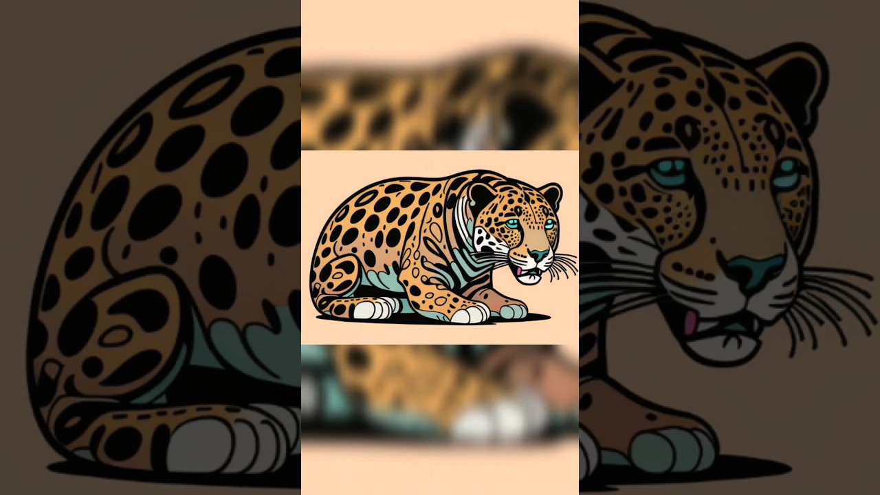 Graceful Jaguar Art: Capture the Elegance of a Majestic Jaguar in Seconds! 