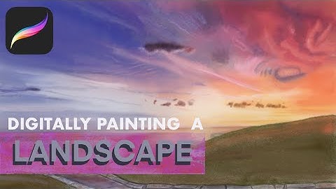 My First Digital Painting /Art of a SUNSET LANDSCAPE (Ipad Procreate Timelapse) | Project Art Works