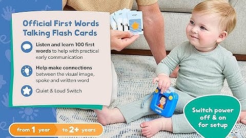 Ms. Rachel Official First Words Talking Flash Cards with Electronic Reader