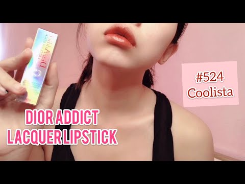Review + swatch Dior Addict Lacquer Lipstick #524 Coolista + my favorite combo shades - Daily Jaly