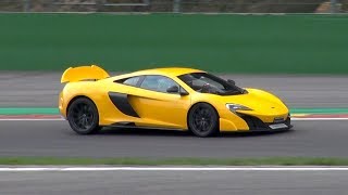 McLaren 675LT Flatout on Track - PURE EXHAUST SOUNDS!