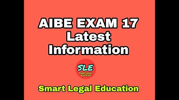 Aibe 17 Exam Latest Information ll Smart Legal Education ll #aibe #aibe17 #law #lawvideo