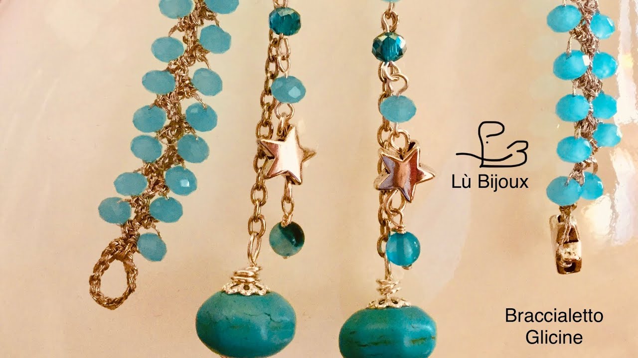 Braccialetto uncinetto e perline