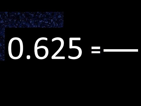 Video: ¿0.625 es un decimal final?
