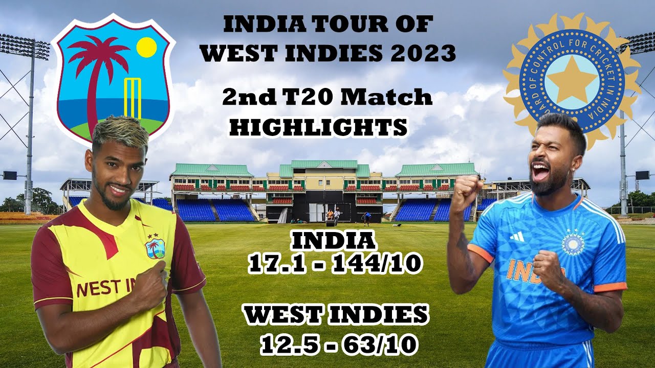 India vs West Indies 2nd T20 Match Highlights 2023 - T20 Series 2023 - IND vs WI Cricket 22 Match