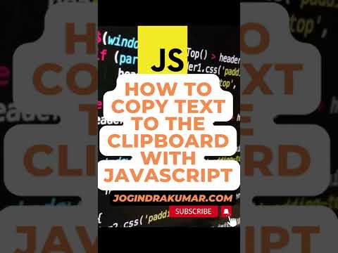 How to copy text to the clipboard with JavaScript #html #css #javascript #copy #text #shorts