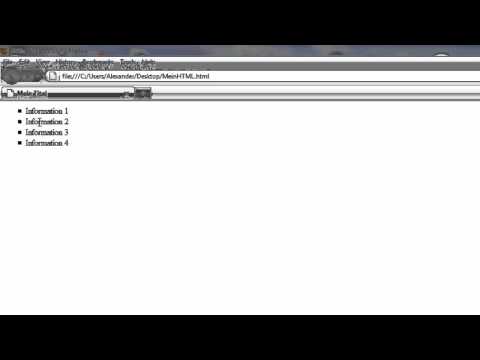 HTML Tutorial für Anfänger Teil 5 - Ungeordnete Liste, Texte einrücken
