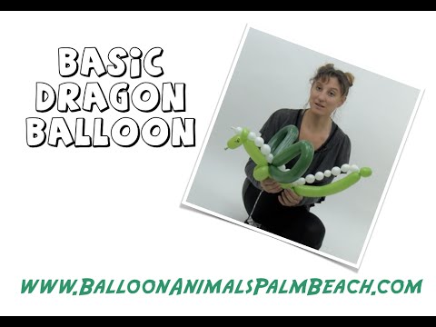 How To Make A Basic Dragon Balloon - Balloon Animals Palm Beach