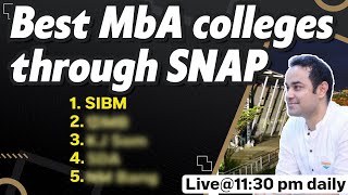 Best SNAP Colleges | MBA colleges through SNAP Exam | SIBM , SCMHRD  | should I take SNAP ?