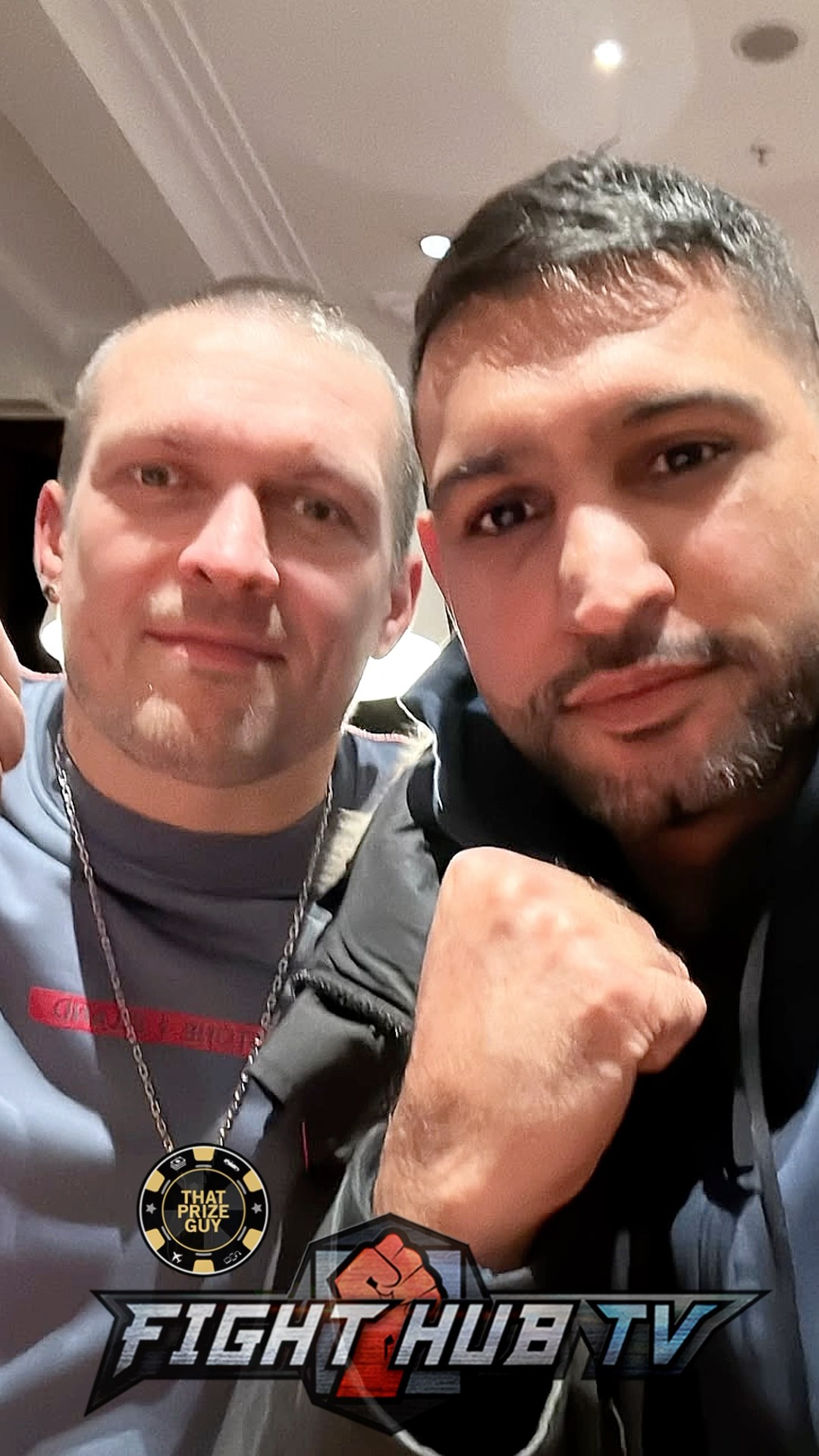 Oleksandr Usyk \u0026 Amir Khan LINK UP for the first time!