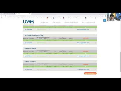 How to price Lender Paid and Borrower paid loans on UWM's quick pricer