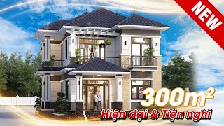 Cực kỳ bề thế và tiện nghi với mẫu công trình 2 tầng mái nhật phong cách hiện đại | MH03095