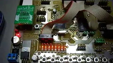 Debugging an AVR under Linux using the JTAG ICE mkII and gdb.