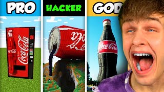 STAVĚNÍ Coca Cola DOMU v Minecraftu - Noob VS Pro VS Hacker VS Bůh!