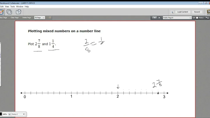 Plotting mixed numbers on a number line