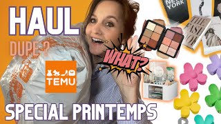 TEMU HAUL PÉPITES 🔥 déco pour le PRINTEMPS rangement organisation MODE  #DUPE MAKEUP 🌸