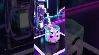 Mesmerizing Pearls Spiral Into Animated Container—Satisfying Arcade Magic!