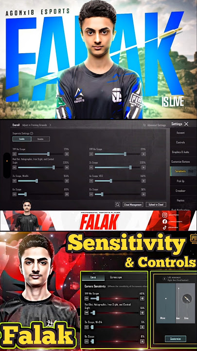 Falak PUBG Sensitivity & Control code revealed live 🔥 PUBG ZERO RECOIL SENSITIVITY ✅ @falakpubgm 🏆