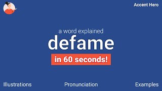 DEFAME - Meaning and Pronunciation