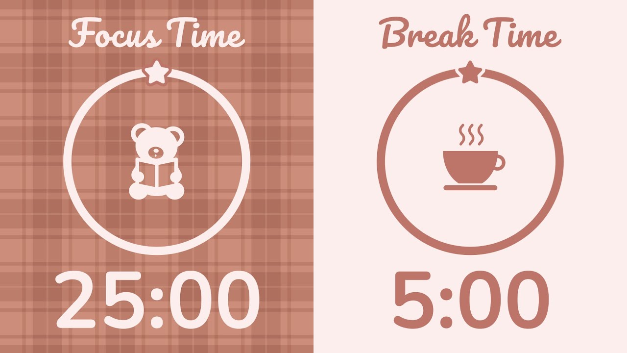 25/5 Pomodoro Timer | No Music 🔔 Bell Only | Study With Me for Deep ...