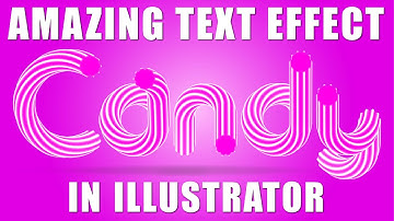 Candy Cane Effect in illustrator | Candy Cane Text Effect | How to use blending tool in illustrator