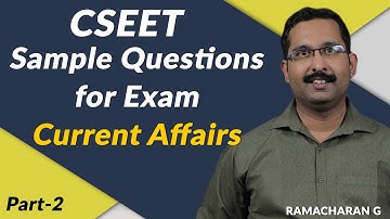 CSEET Sample Questions for Exam - Current Affairs : Part - 2