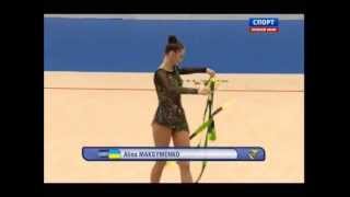 Alina Maksymenko Ribbon Final 2013 European Championships